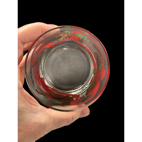 Set 4 Vintage Holiday Musical Instruments & Notes Weighted Bottom Rocks Glass - Picture 7 of 8